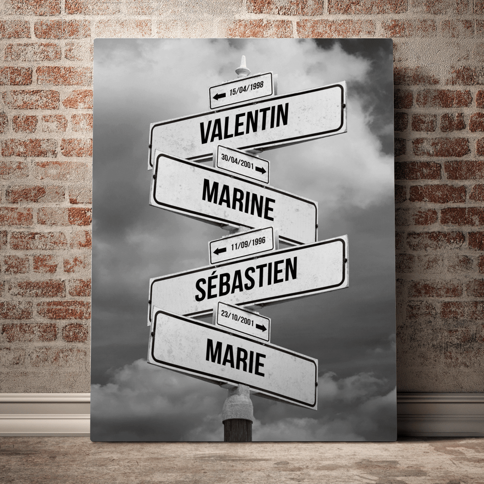 Unik® | Tableau Prénoms Personnalisable - Unik Galerie