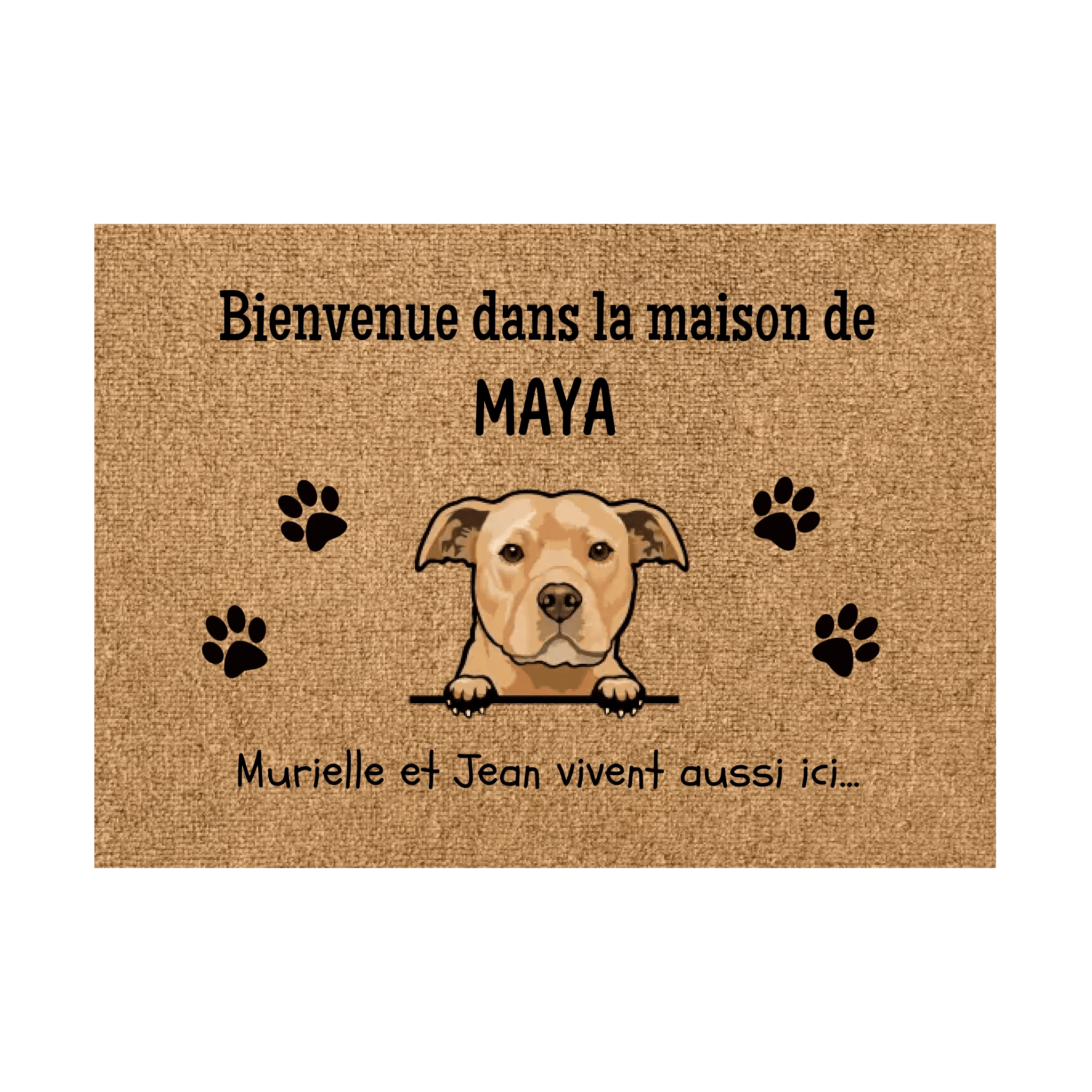 Paillasson Animaux Personnalisé - Bienvenue dans la maison de - Unik Galerie