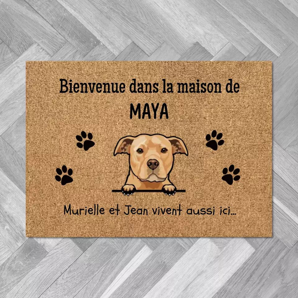 Paillasson Animaux Personnalisé - Bienvenue dans la maison de - Unik Galerie