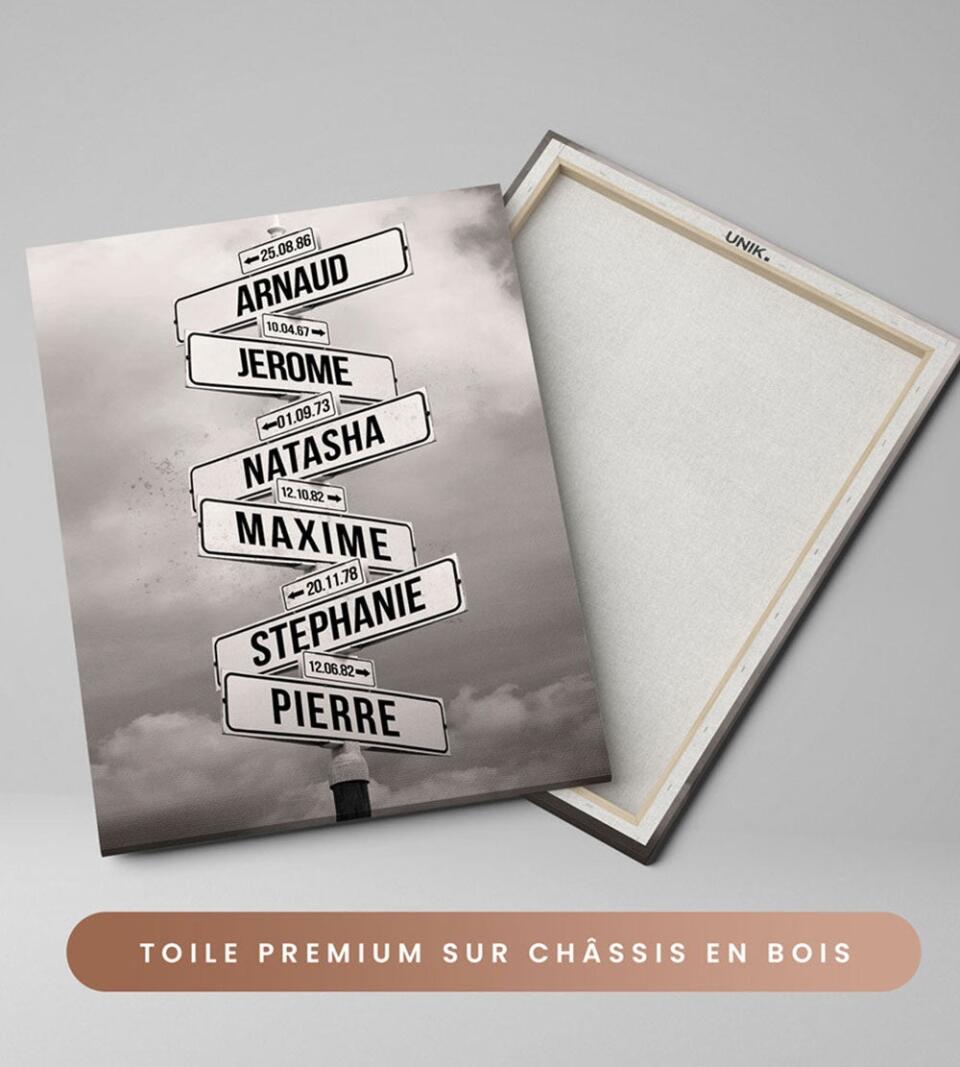 Tableau Prénoms Personnalisable - Unik Galerie