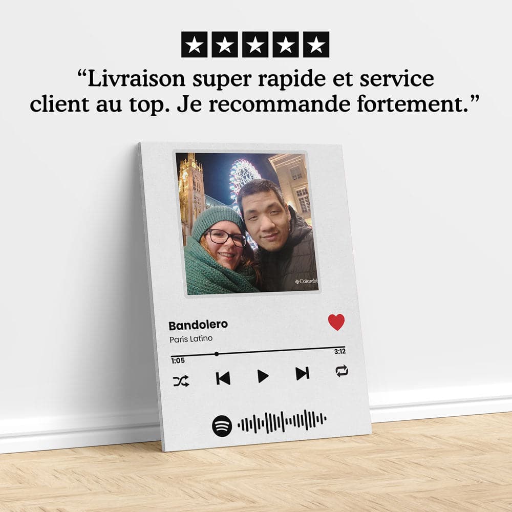 Tableau Spotify personnalisable - Unik Galerie