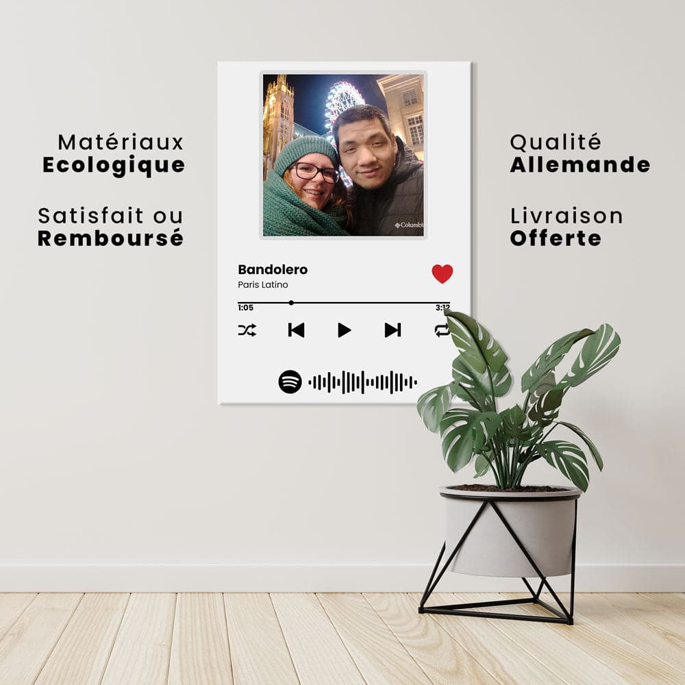 Tableau Spotify personnalisable - Unik Galerie