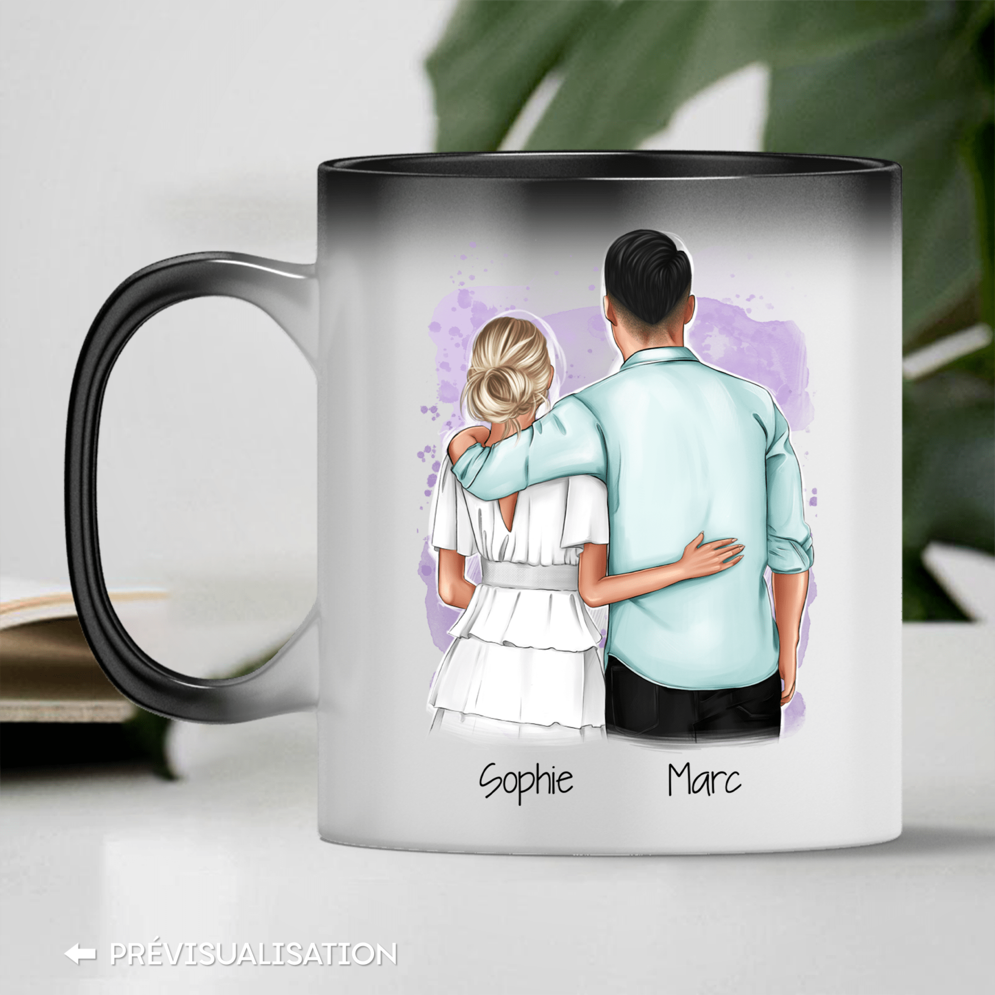 Unik® | Mug Magique Couple Personnalisable 
