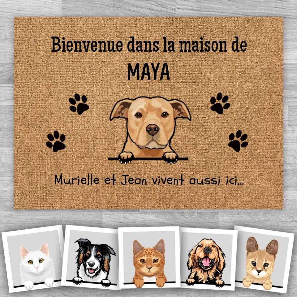 Unik® | Paillasson Personnalisé Animaux 