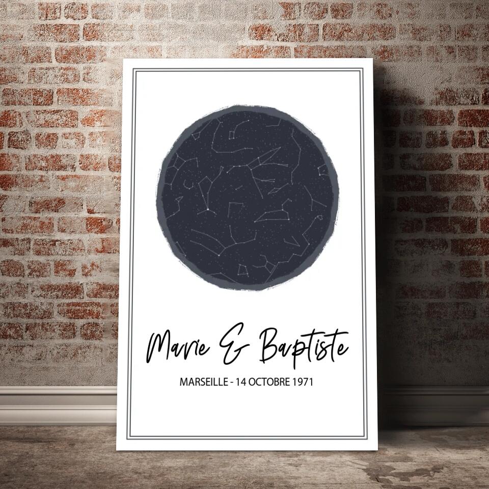 Unik® | Tableau Couple Personnalisable 