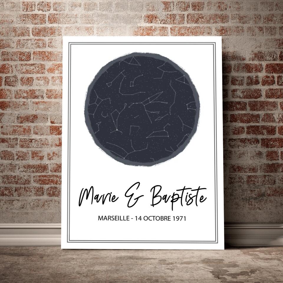 Unik® | Tableau Couple Personnalisable 