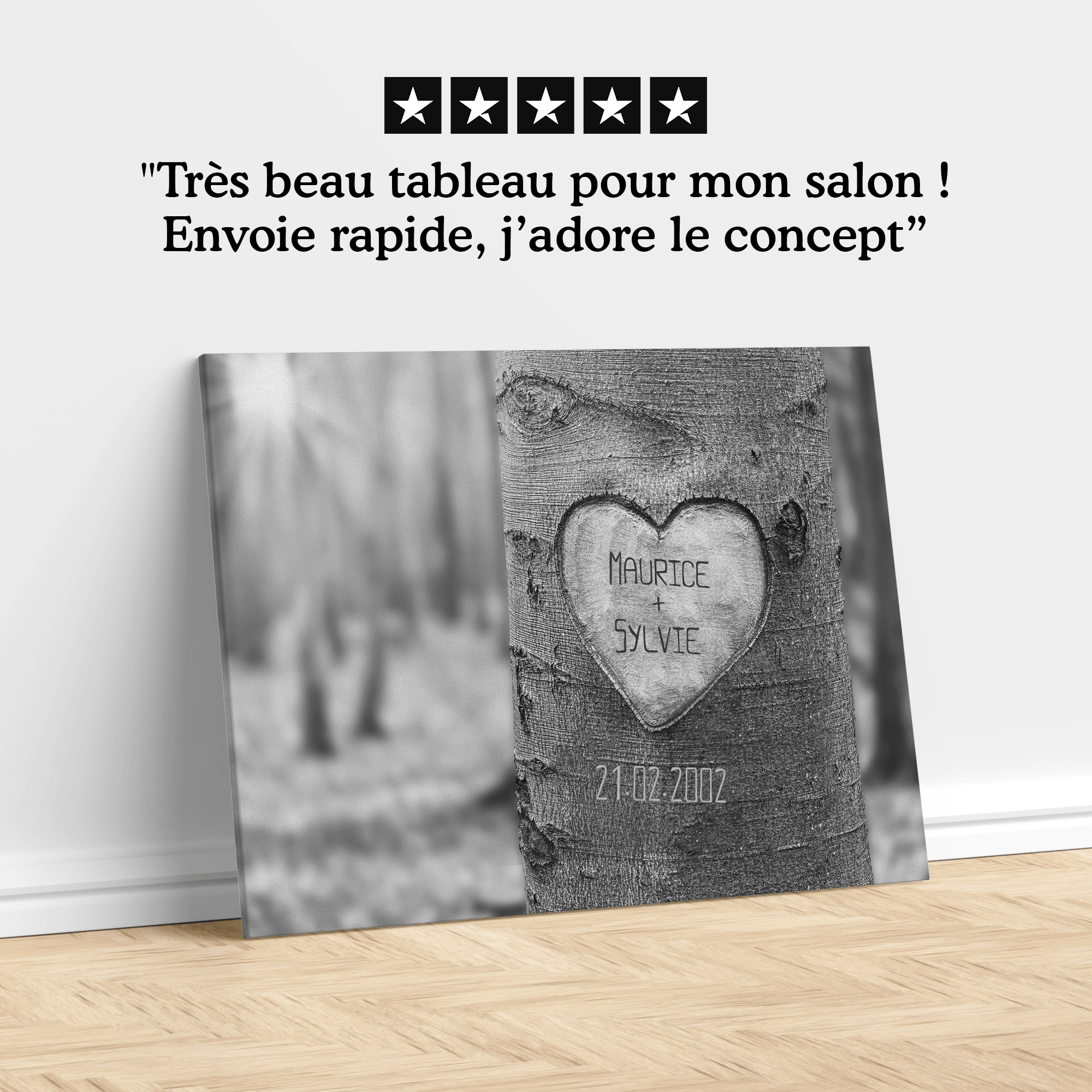 Unik® | Tableau Couple Personnalisable 