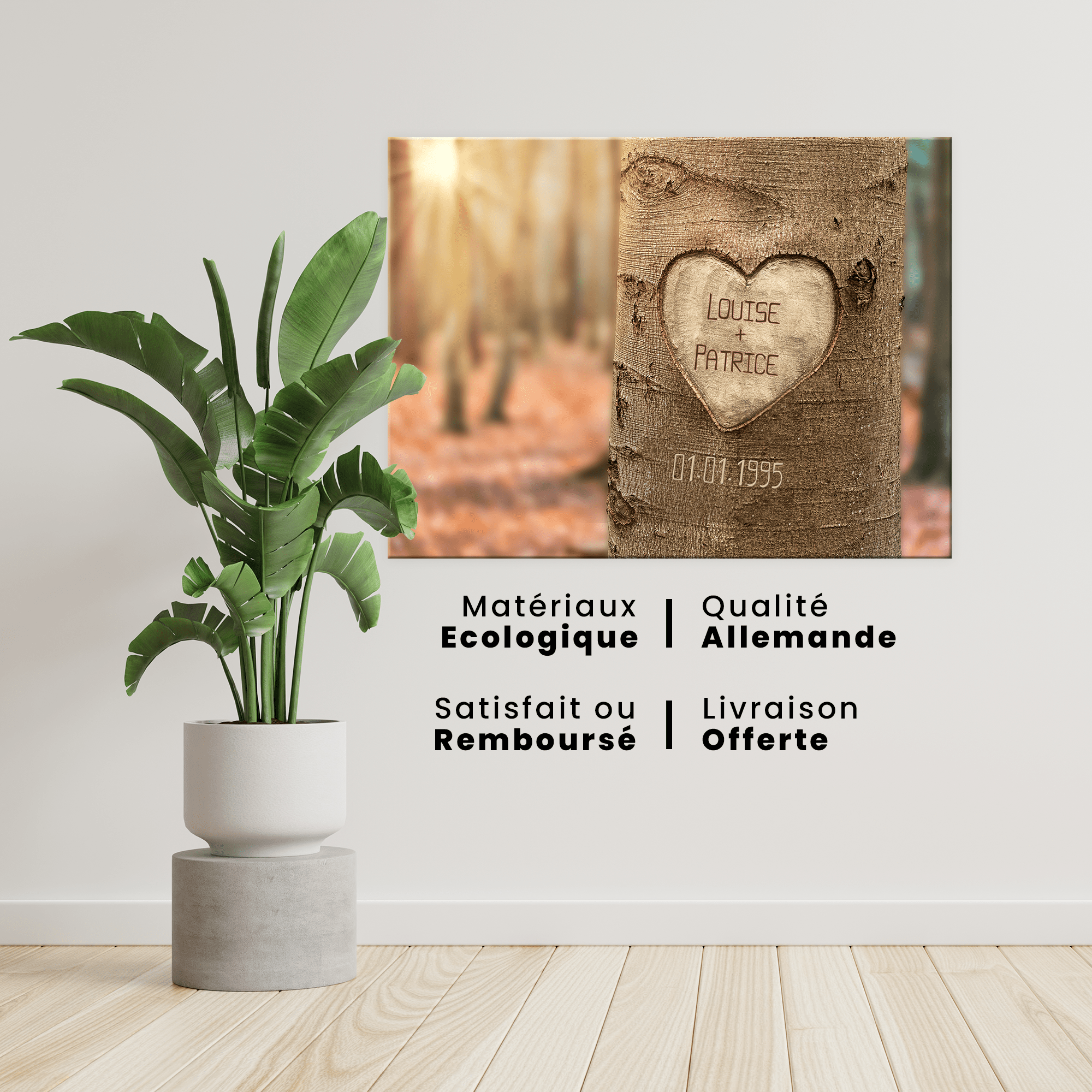 Unik® | Tableau Couple Personnalisable 