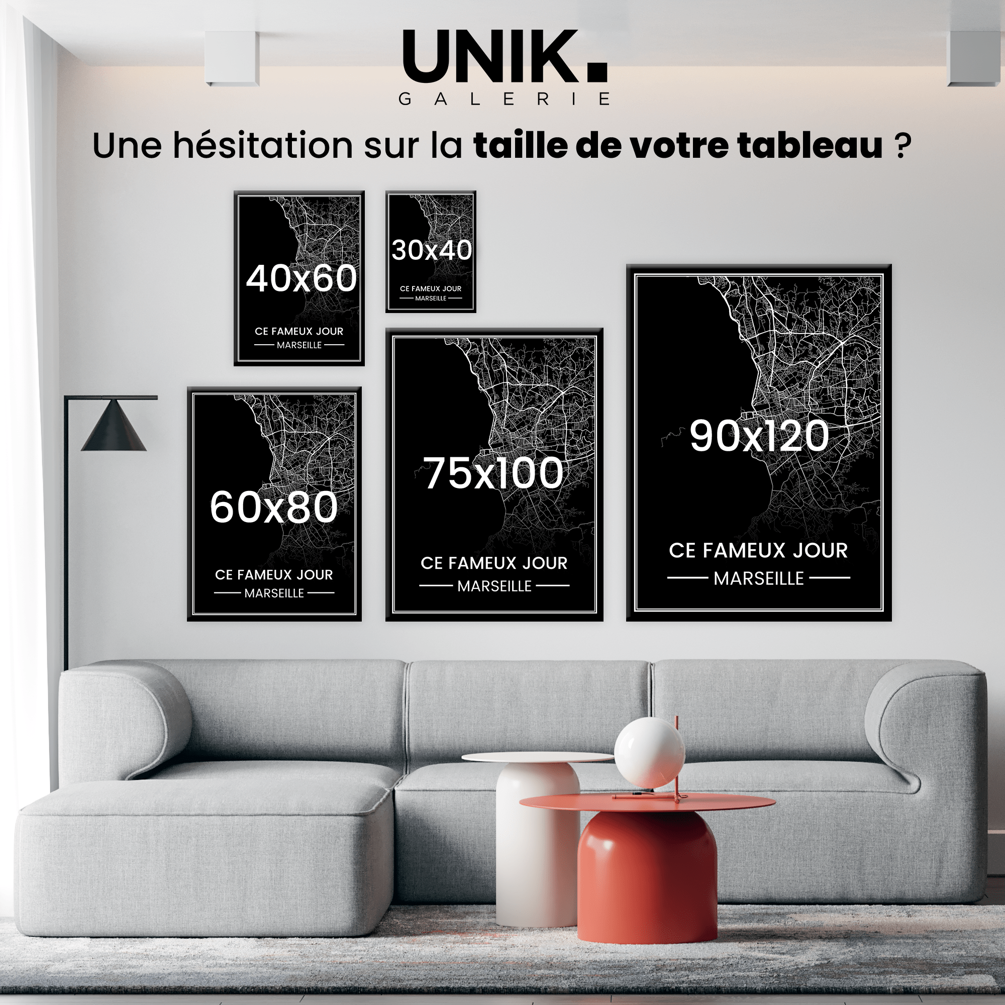 Unik® | Tableau Couple Personnalisable 