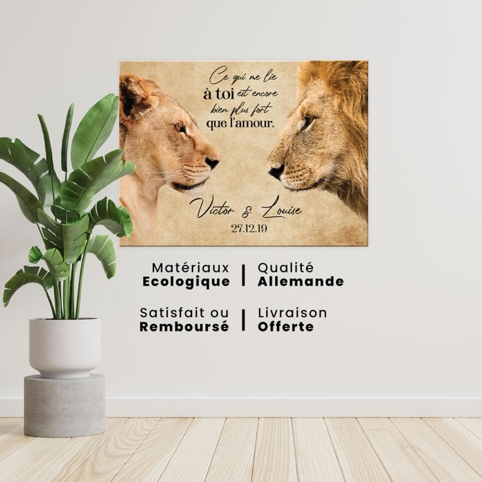 Unik® | Tableau Couple Personnalisable 