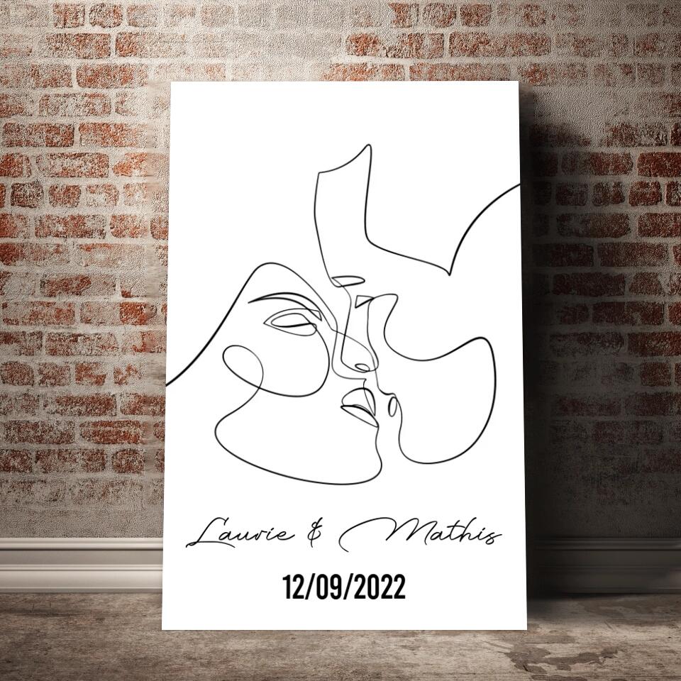 Unik® | Tableau Couple Personnalisable 