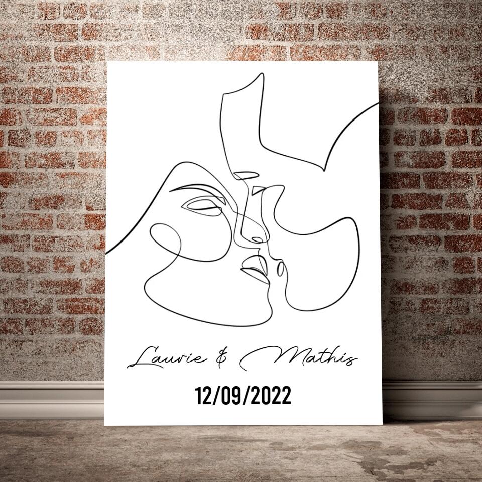 Unik® | Tableau Couple Personnalisable 