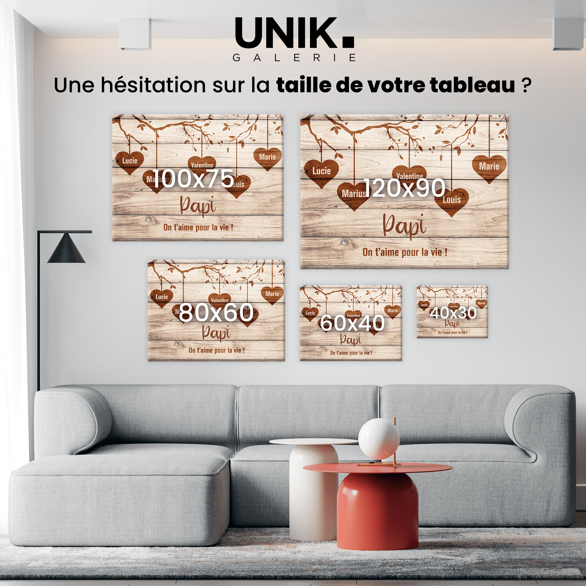 Unik® | Tableau Famille Personnalisable 