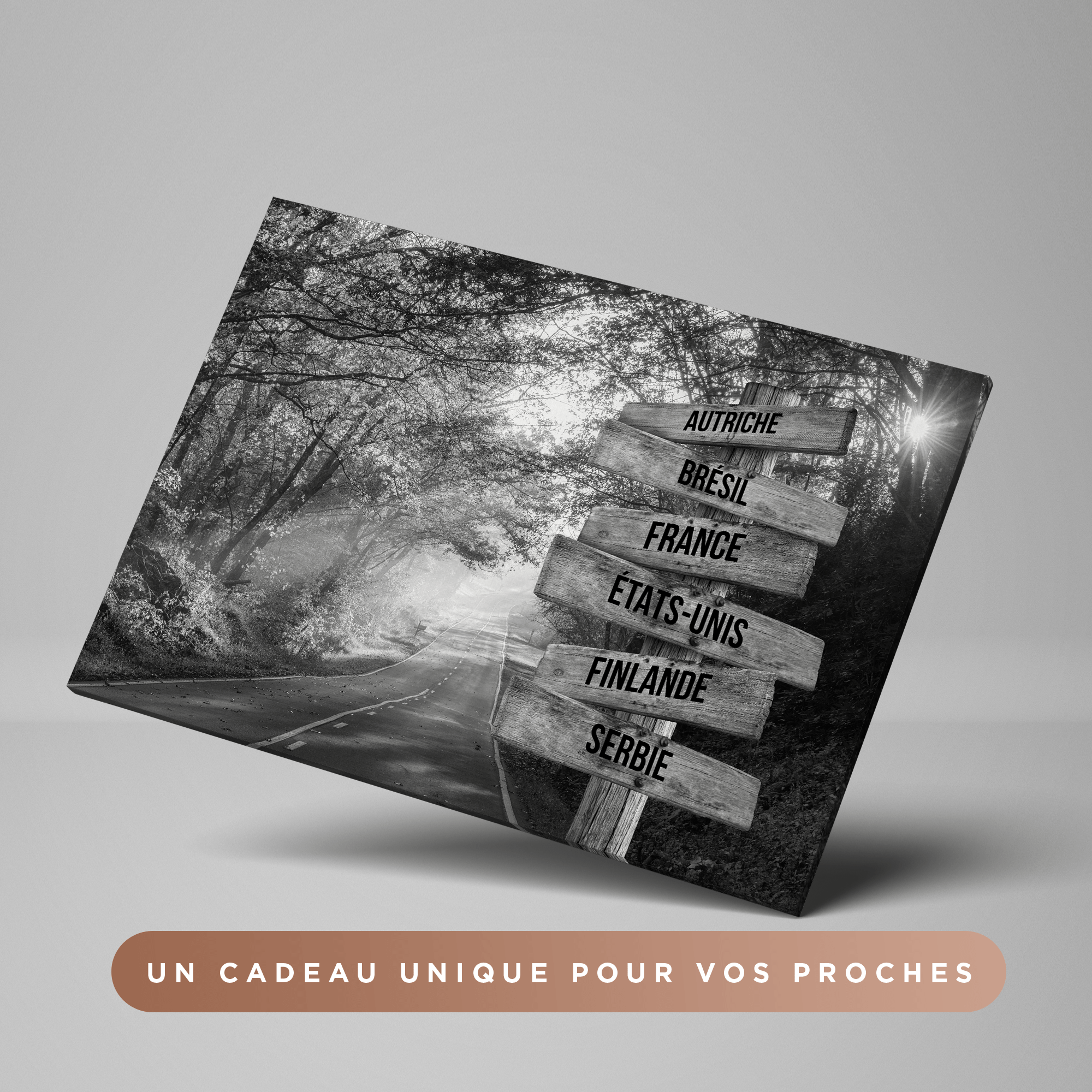 Unik® | Tableau Pays Personnalisable 