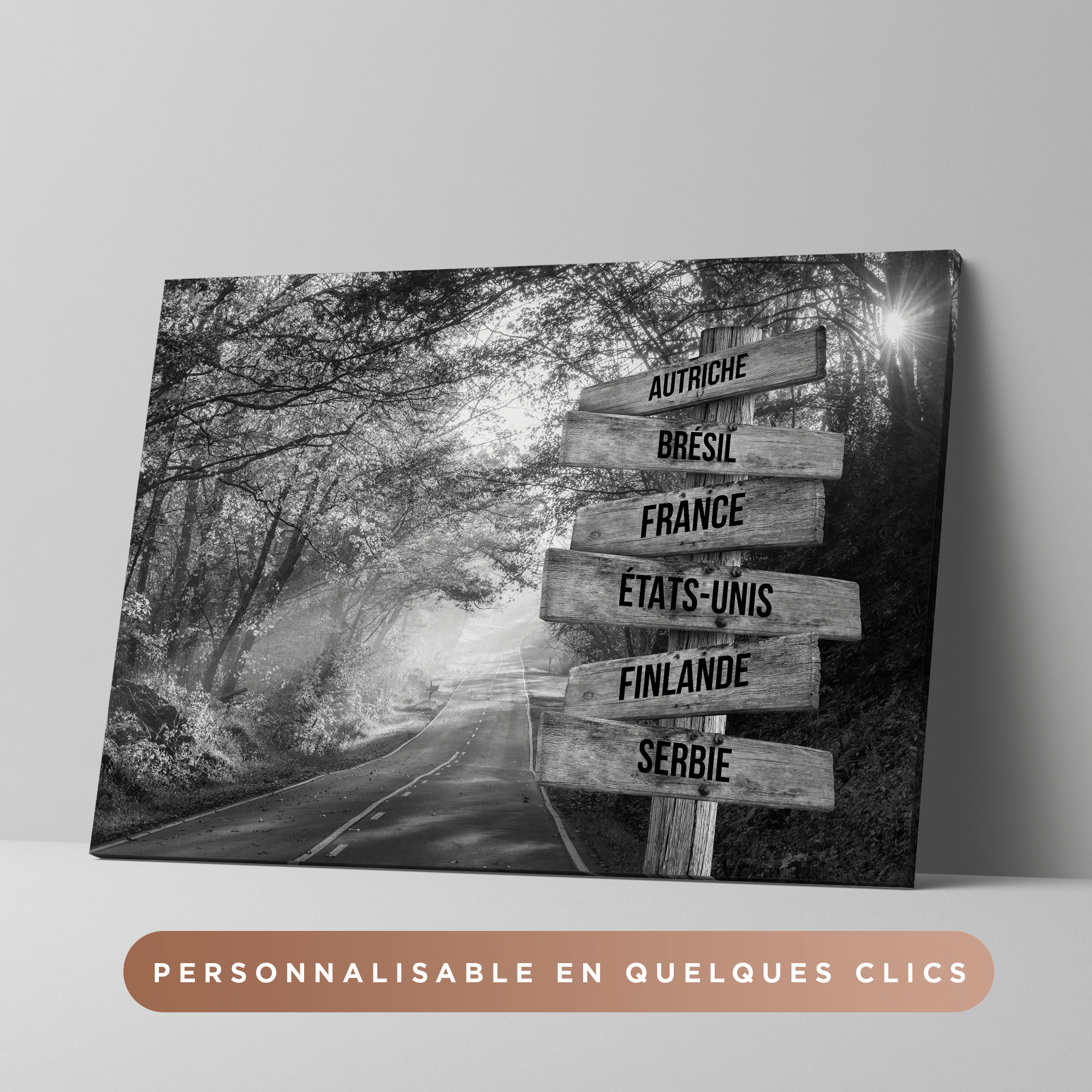 Unik® | Tableau Pays Personnalisable 