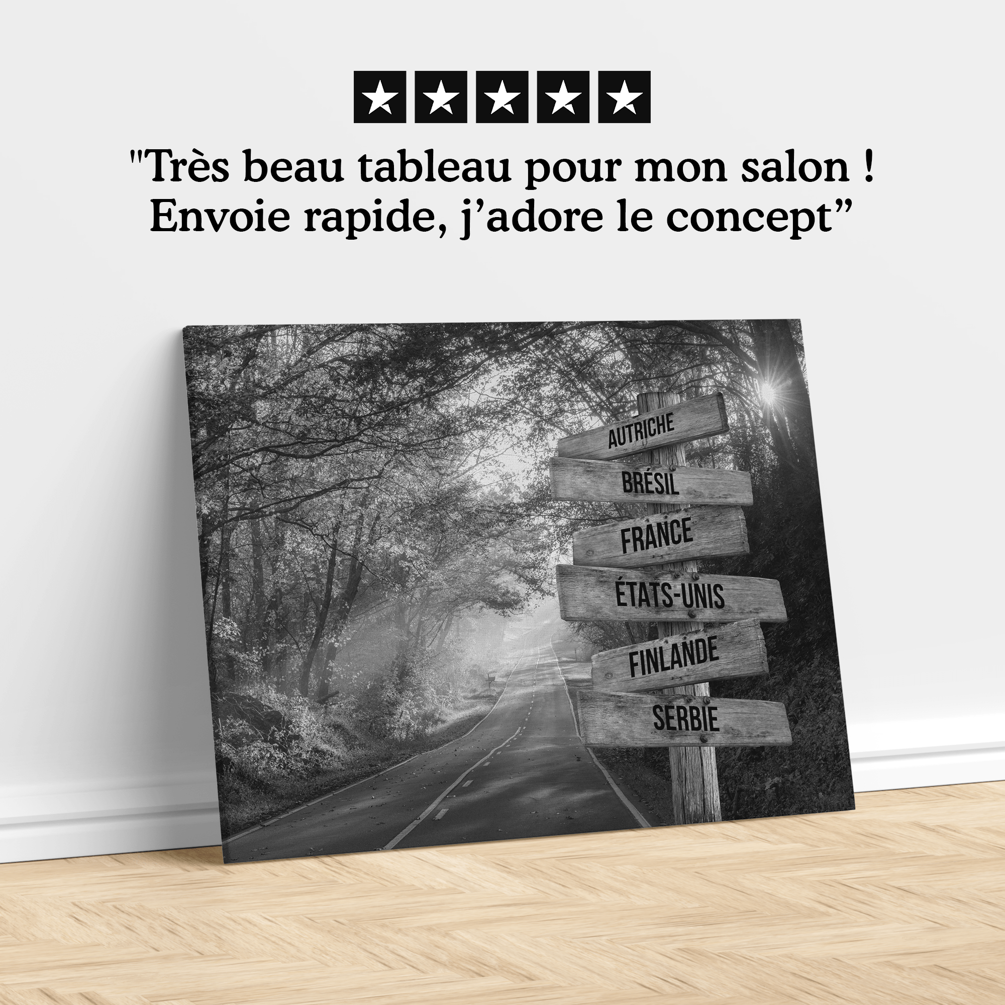 Unik® | Tableau Pays Personnalisable 