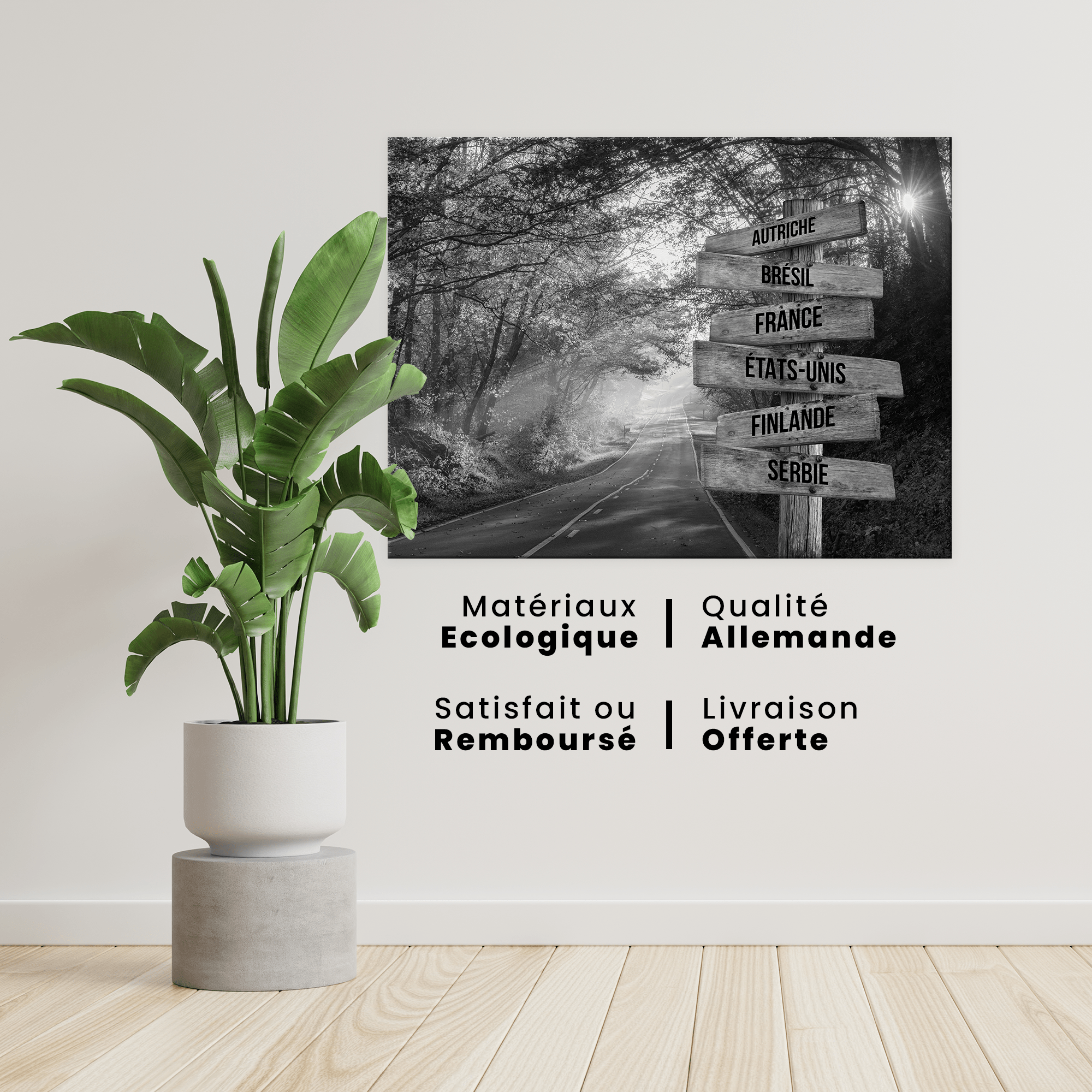 Unik® | Tableau Pays Personnalisable 