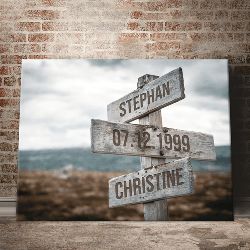 Unik® | Tableau Prénoms Couple Personnalisable - Unik Galerie