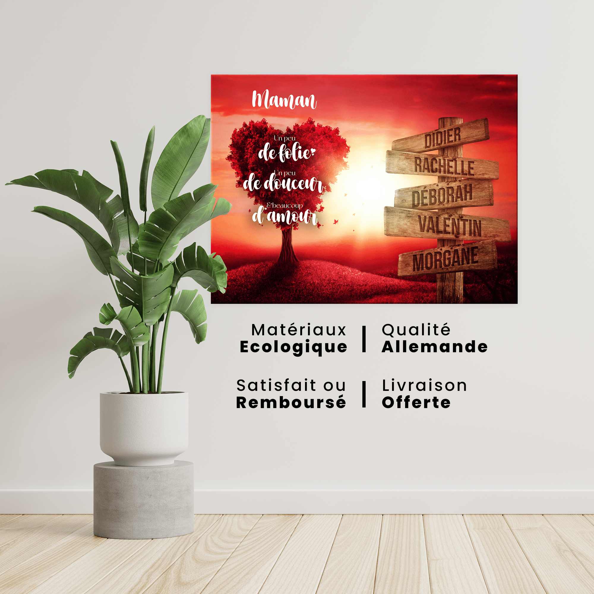 Unik® | Tableau Prénoms Personnalisable 