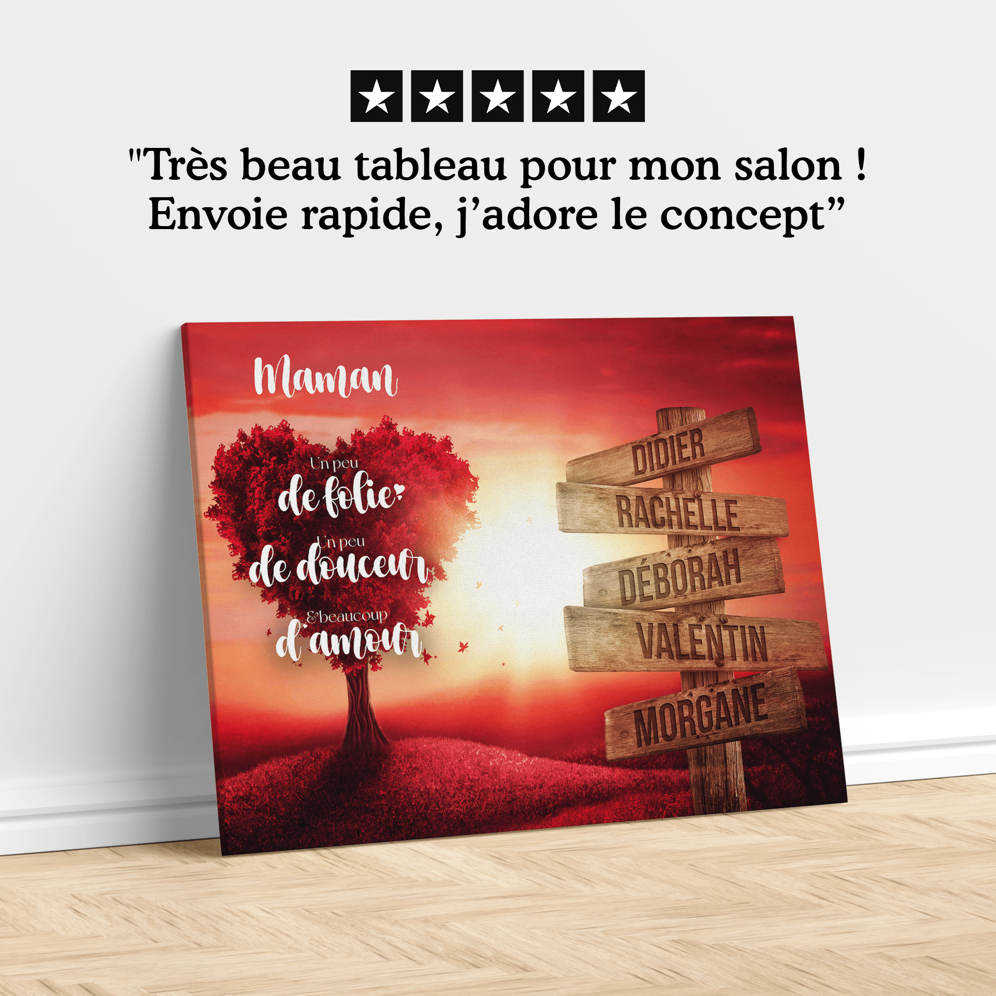 Unik® | Tableau Prénoms Personnalisable 