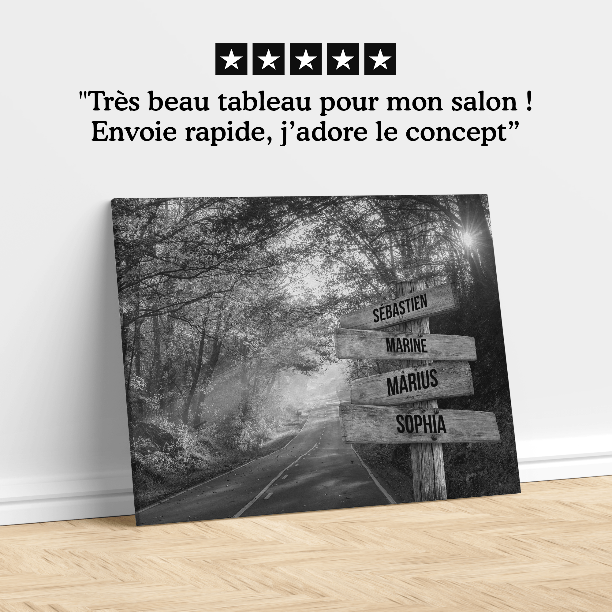 Unik® | Tableau Prénoms Personnalisable 